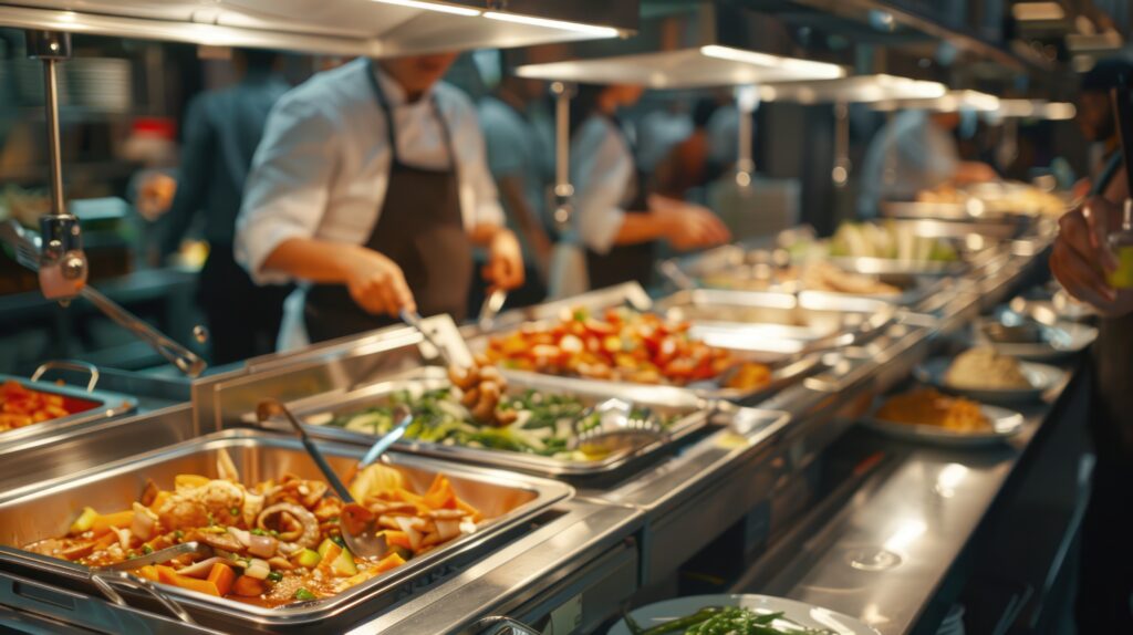 Professional food services in the Philippines featuring cafeteria management and large-scale meal preparation for corporate and institutional operations